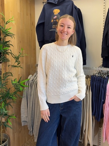 Ralph Lauren Kabelstrik - White 