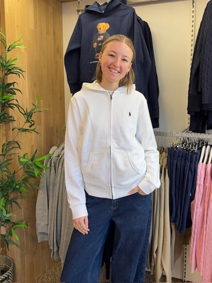 Ralph Lauren Zip Hoodie - White 