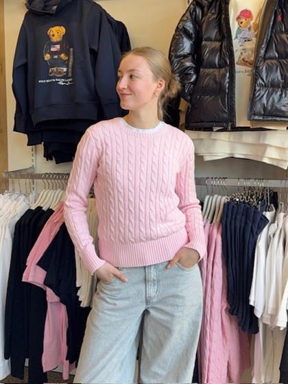 Ralph Lauren Kabelstrik Pige - Pink 