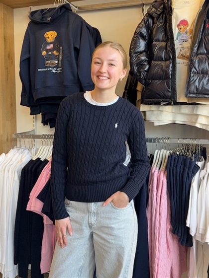 Ralph Lauren Kabelstrik Pige - Navy