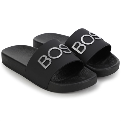 HUGO BOSS "Klipklapper" Aqua Slides - Sort
