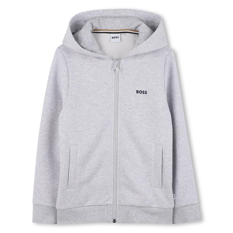 Hugo Boss Zip Cardigan - Gris Chine 