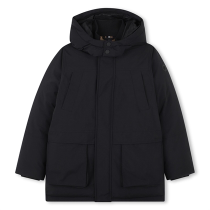 Hugo Boss Vinterjakke Long Hooded Parka - Black 