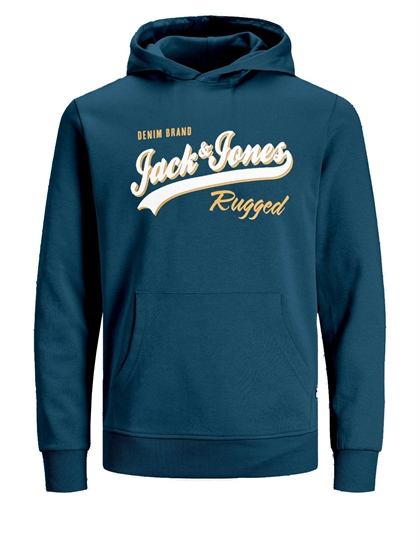 JACK and JONES hoodie "LOGO HOODIE 2" - Sailor blue 