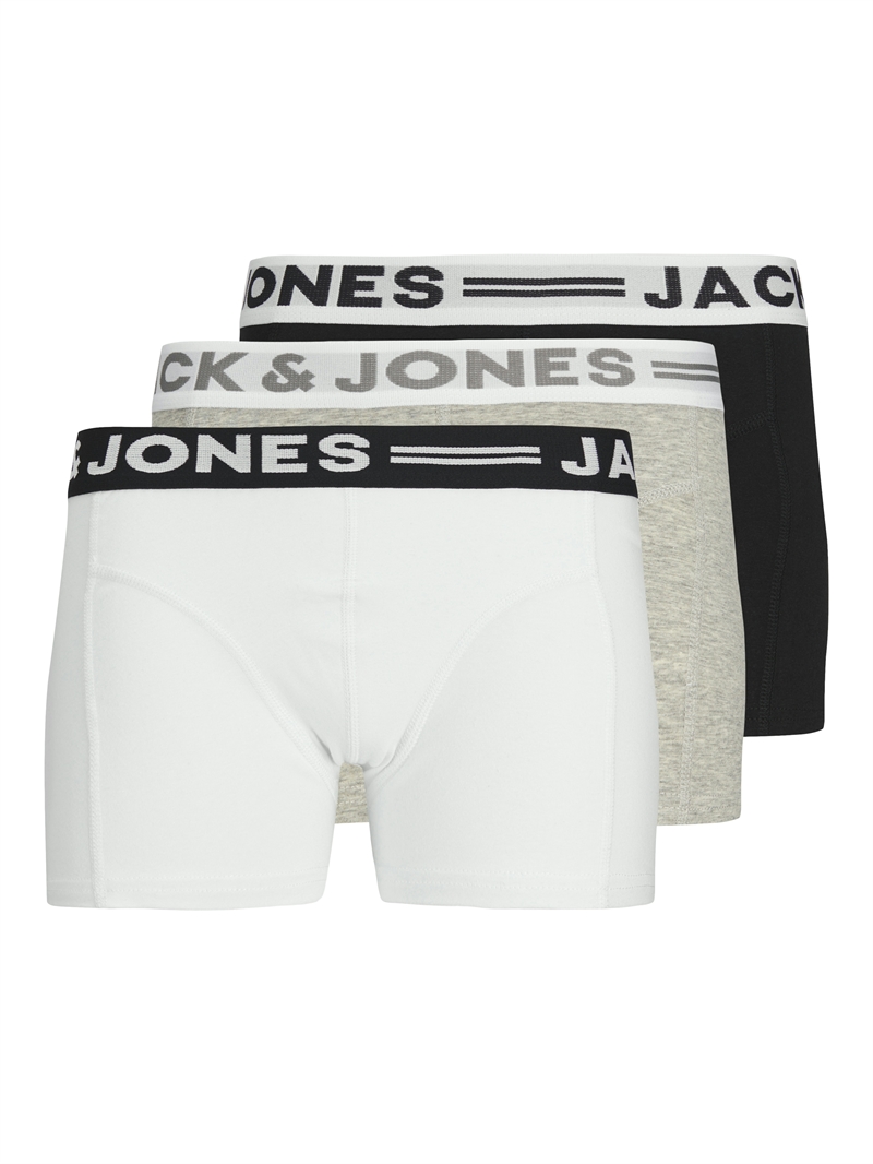 Jack & Jones Underbukser - Light Grey/Black/White (3pak)