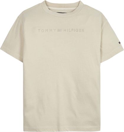 Tommy Hilfiger drenge/pige "tshirt" - Tonal - Light Silt