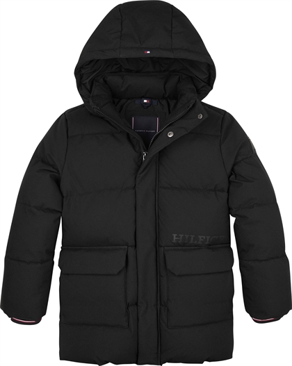 Tommy Hilfiger Vinterjakke Ribstop Puf - Black 