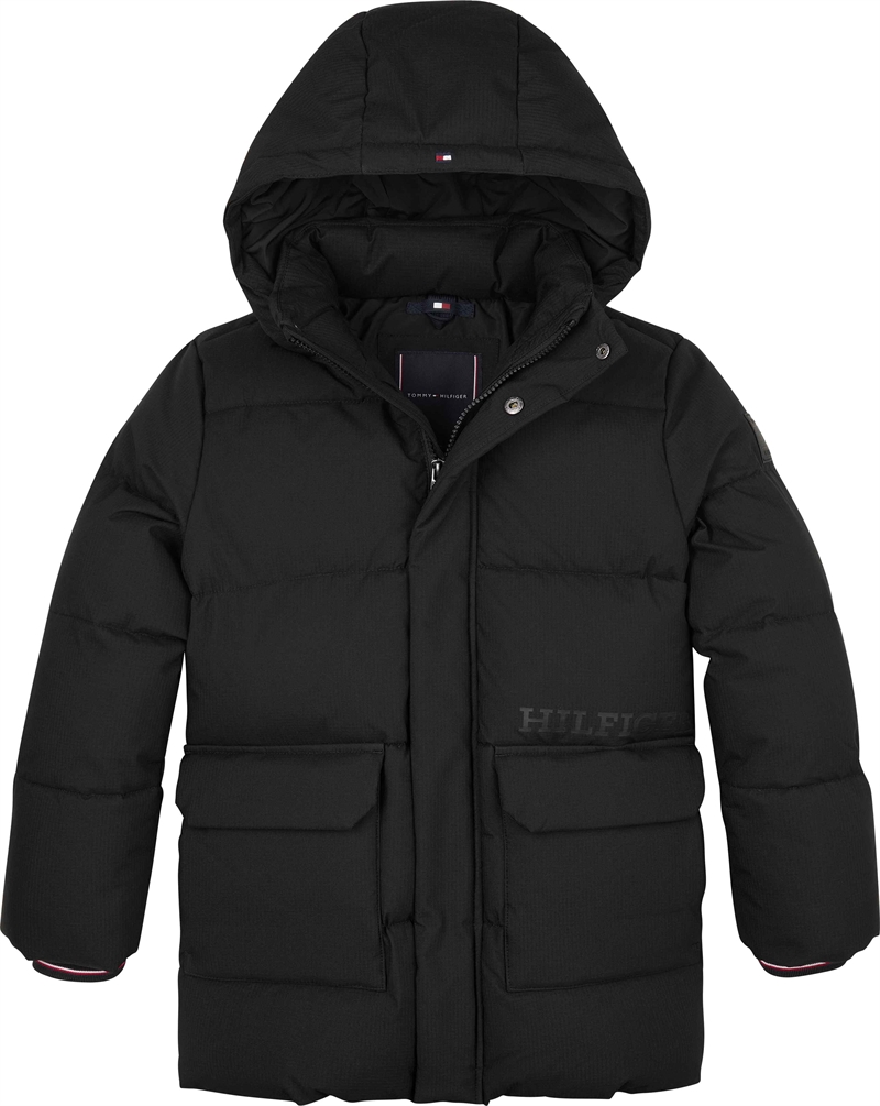 Tommy Hilfiger Vinterjakke Ribstop Puf - Black 