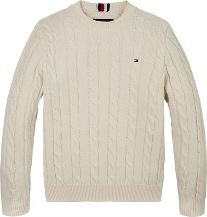 Tommy Hilfiger Cabel Strik - Sand