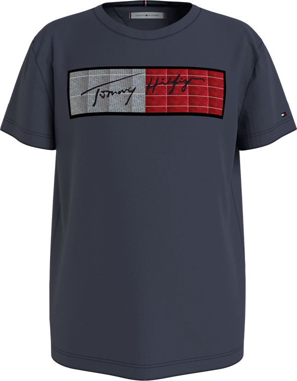 Tommy Hilfiger T-shirt - navy/rød/glitter