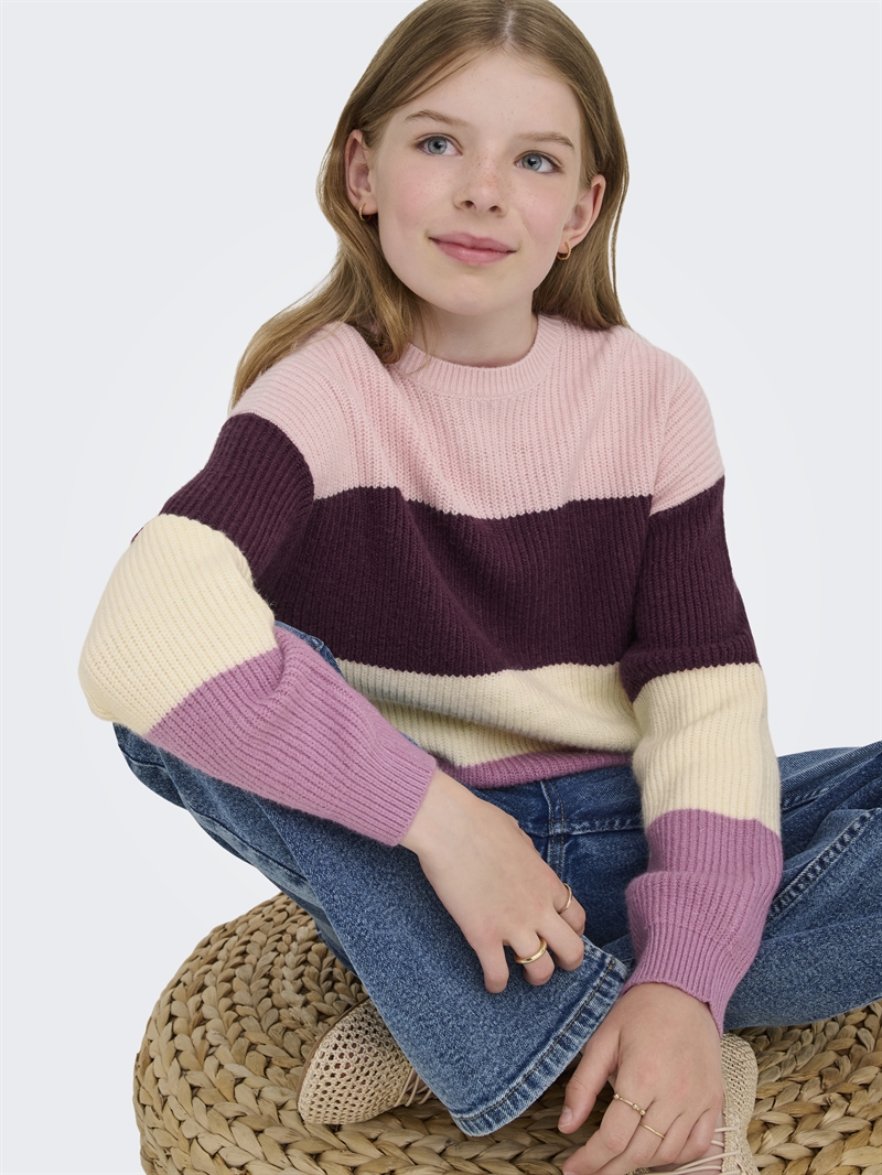 KIDS ONLY Strik Sandy Pullover - Mauve Wine