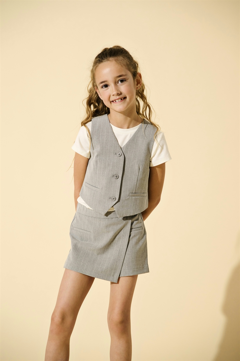 KIDS ONLY Vest Brie - Light Grey Melange