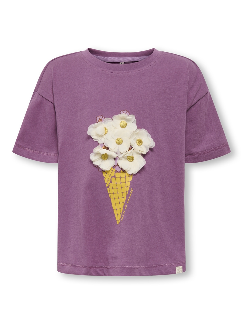 Kids Only T-Shirt Cream Life - Disty Cream