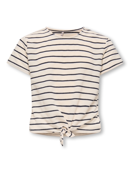 Kids Only T-Shirt Jana Striped Knot Top - Night Sky 