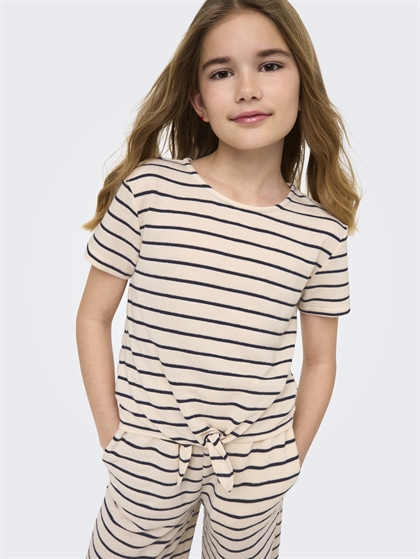 Kids Only T-Shirt Jana Striped Knot Top - Night Sky 