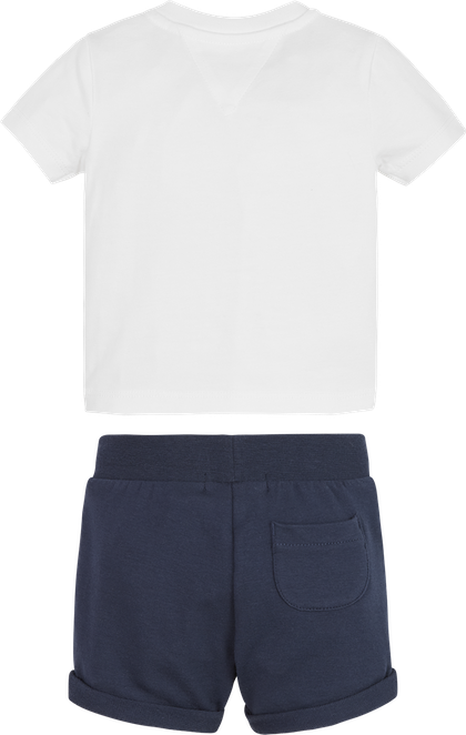 Tommy Hilfiger sommersæt med T-shirt  og shorts - hvid/navy