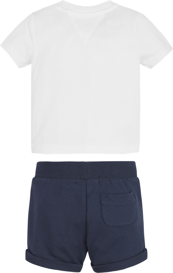 Tommy Hilfiger sommersæt med T-shirt  og shorts - hvid/navy