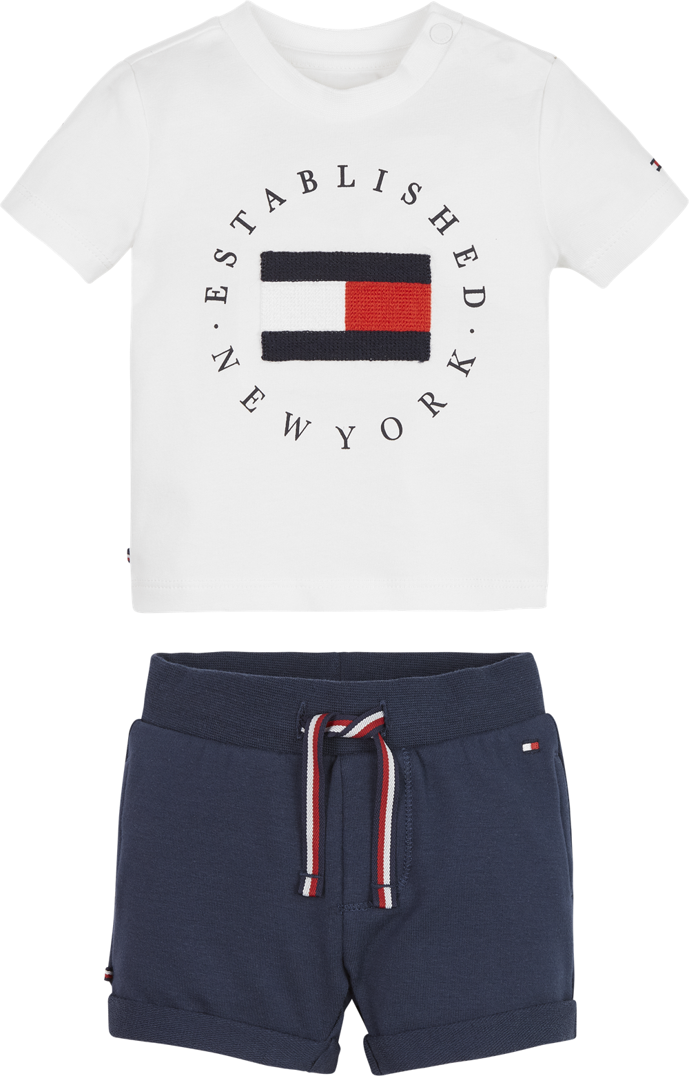 Køb Tommy Hilfiger sommersæt med T-shirt shorts -