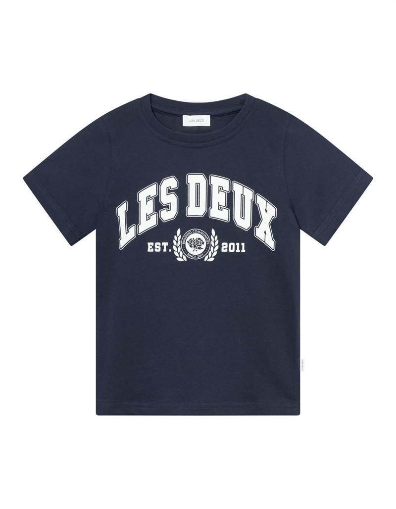 Les Deux t-shirt University - Dark Navy/ Light Ivory 