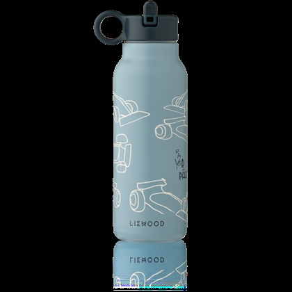 Liewood Falk Drikkedunk 350 ml – Race Cars / Beach Blue