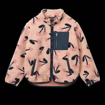 Liewood Nolan Pile Jacket - Mega Cherry Heart / Rosey