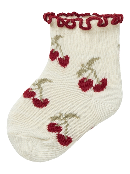 Lil' Atelier Strømper Darlene - Turtledove Cherry 