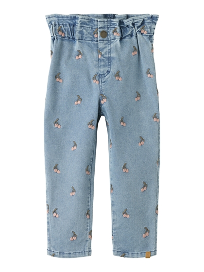 Lil' Atelier Cherry Loose Jeans - Medium Blue Denim