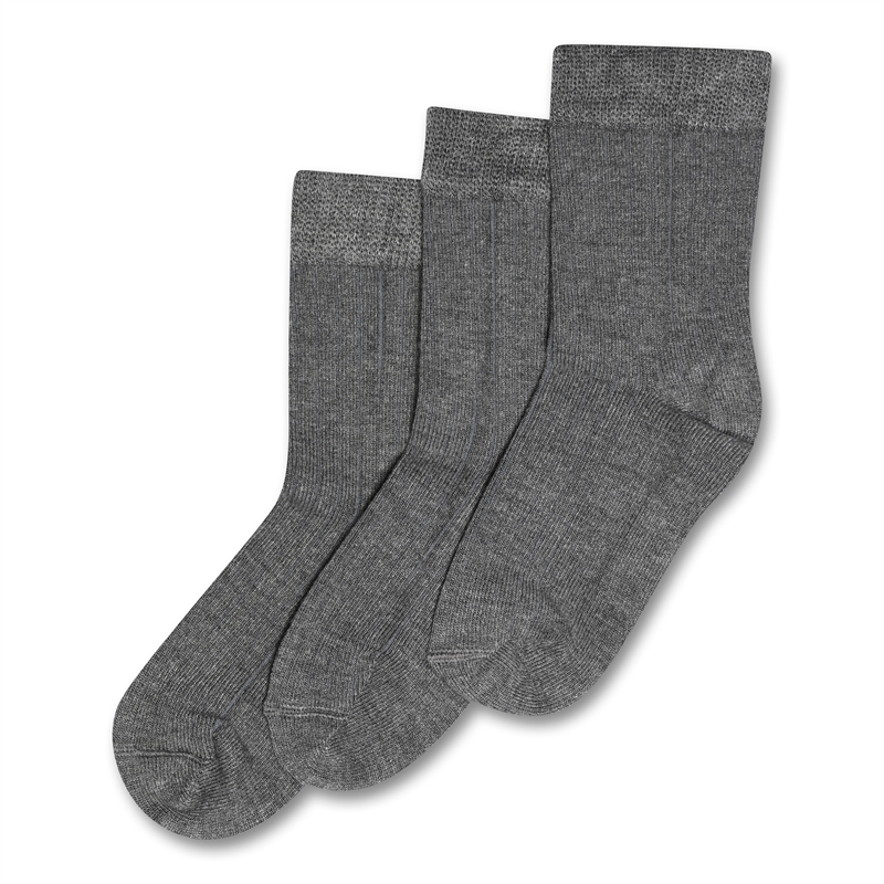 Minipop Bamboo Strømper MP34 (3pak.) - Dark Grey Melange