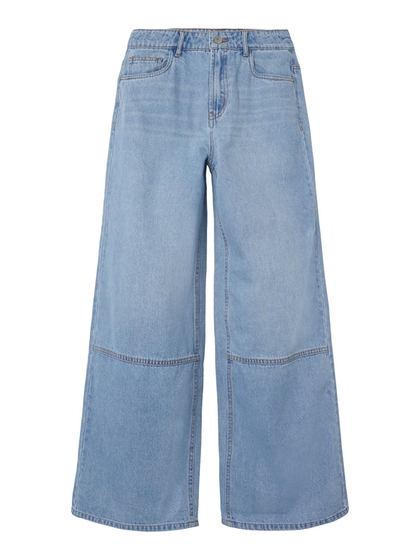 LMTD Frilizza wide jeans - light blue denim