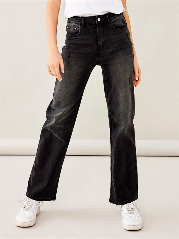 LMTD pige jeans/bukser model "Fatonson" vidde - Sort denim