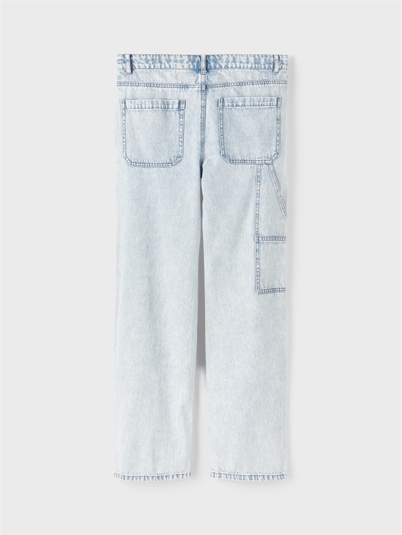 LMTD dreng/pige jeans/bukser model "TONEIZZA" - LOOSE CARGO - Light blue denim 