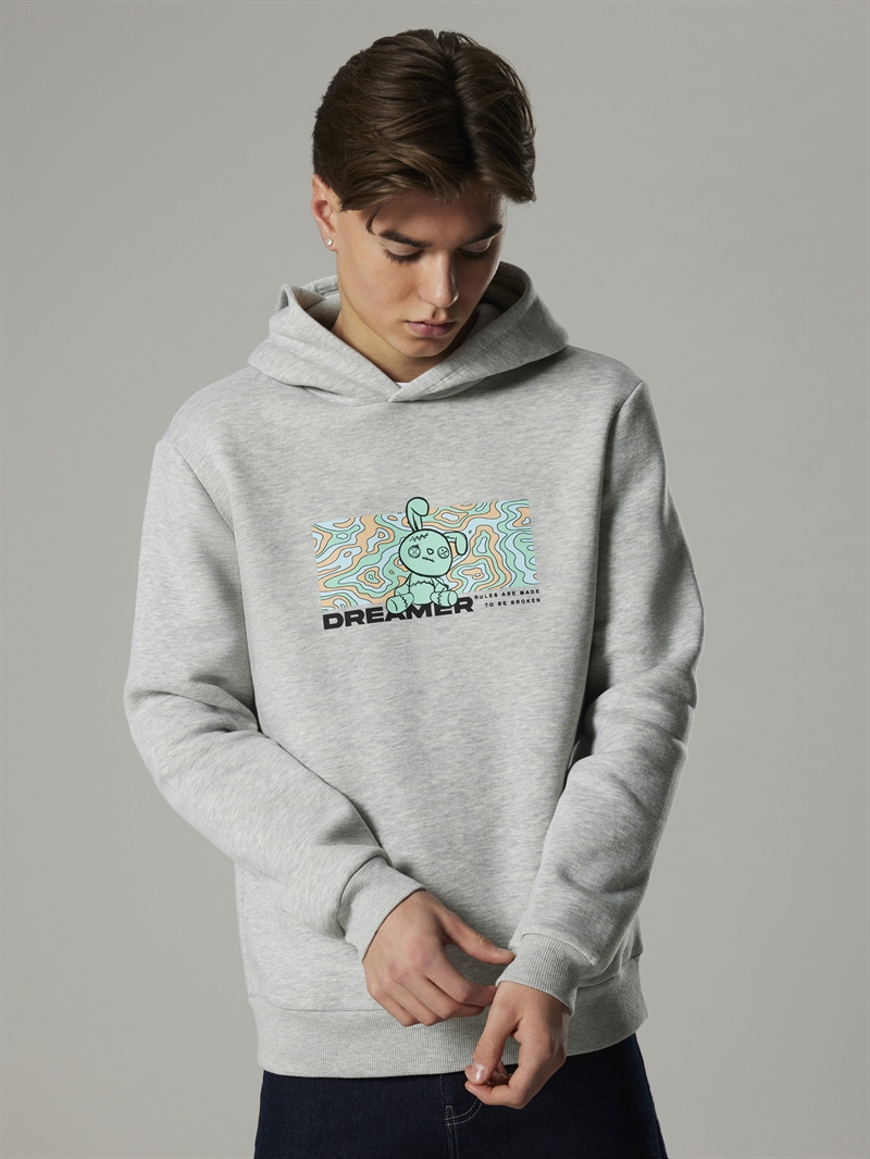 LMTD Hoodie Manders - Light Grey Melange 