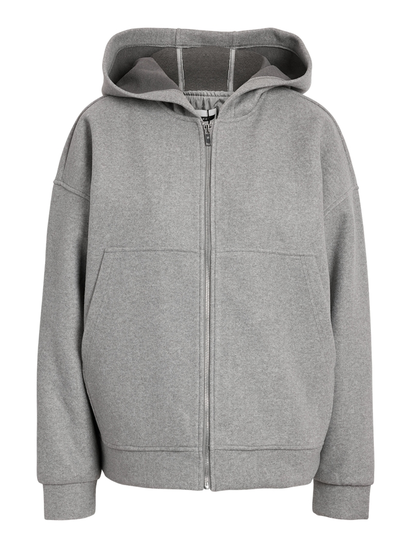 Noisy May Oversize Hoodie Jakke Meddi - Light Grey 