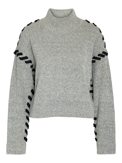 Noisy May Striktrøje Donna - Medium Grey Melange 