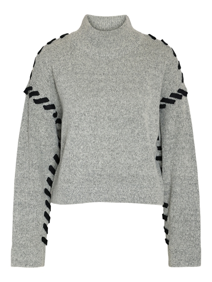 NoisyMay Striktrøje Donna - Medium Grey Melange 