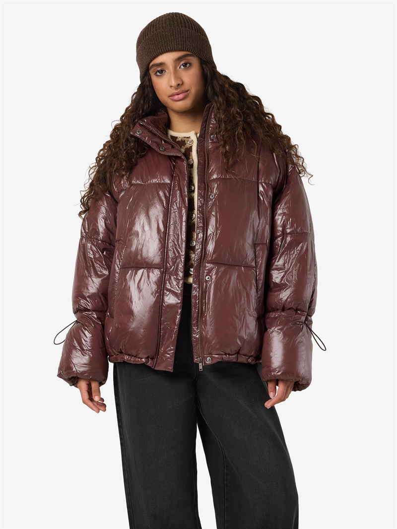 Noisy May Vinterjakke MAllie Shiny Puffer - French Roast 