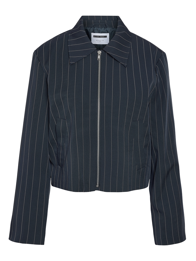 Noisy May Cardigan Ella - Pinstripe Navy Blazer 