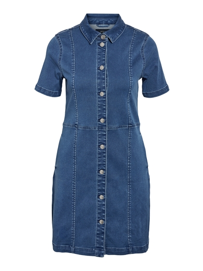 Noisy May Kjole Nisa - Medium Blue Denim 
