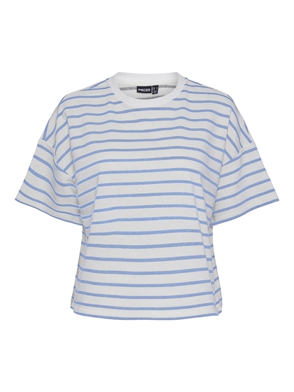 Pieces T-shirt Chilli - Cloud Dancer Lyseblå