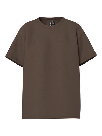 Pieces Oversize T-shirt – Hot Fudge | Blød basis t-shirt til piger og teens