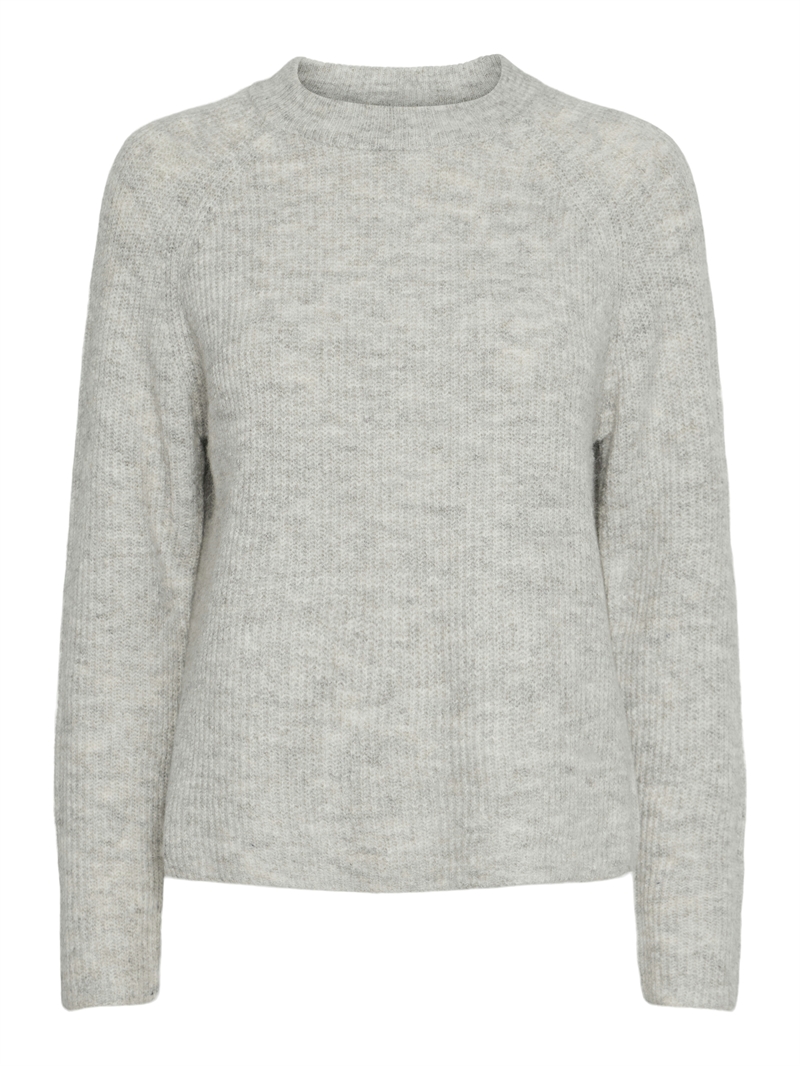 Pieces Strik Ellen - Light Grey Melange