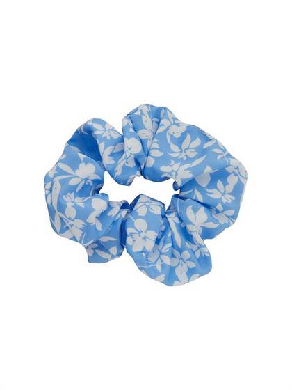 Pieces scrunchie - blå / blomster