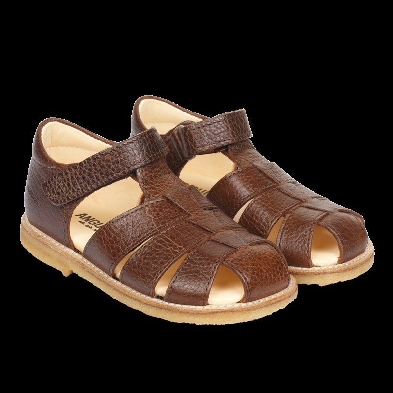 Angulus Sandal "Smal/Almindelig" - Cognac 