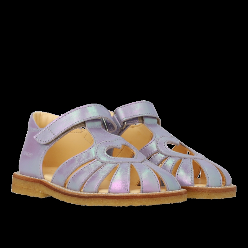 Angulus Sandal "Smal" - Hjerte Lilac Shine 