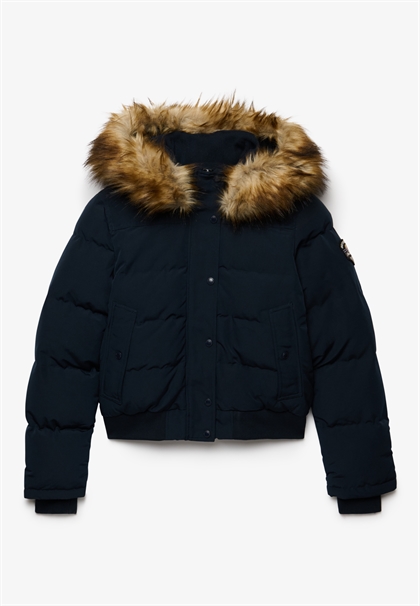 Superdry Everest Hooded Bomber Jacket - Black