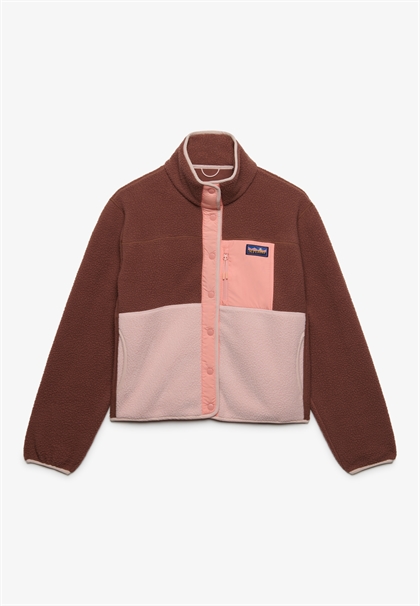 Superdry Colour Block Fleecejakke - Muskatnød Spice Brown