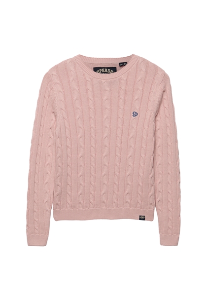 Superdry Essentials SD&CO kabelstrikket - Lyserød