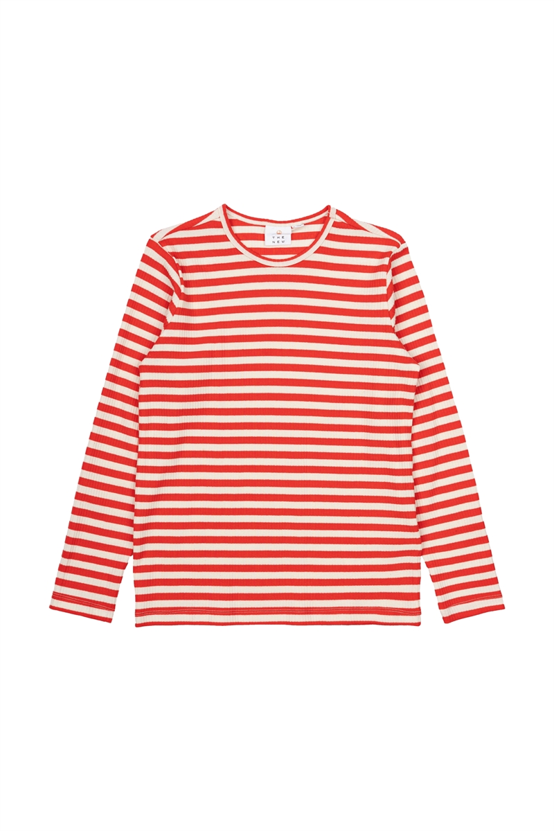 The New Bluse Lena Moore - Poppy Red Striped 