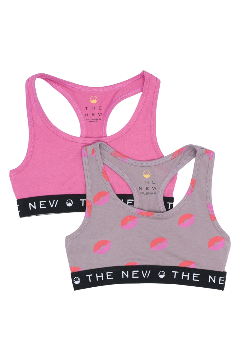 The New Undertøj Begynder Top Pige 2.pak - Ibis Rose