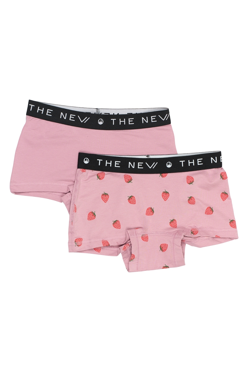 The New Hipsters 2-Pack - Pigeundertøj med Jordbærprint / Orchid Haze 